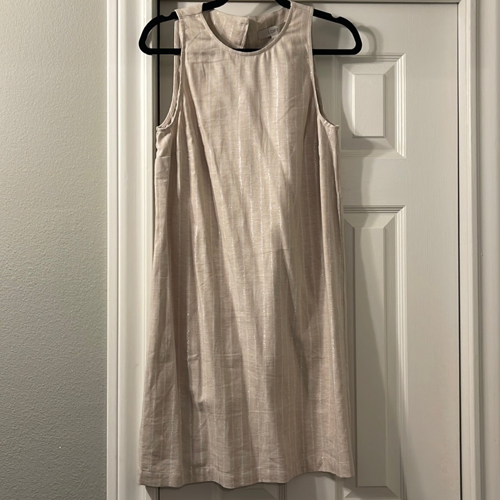 NWT Loft Cream Shift Dress.